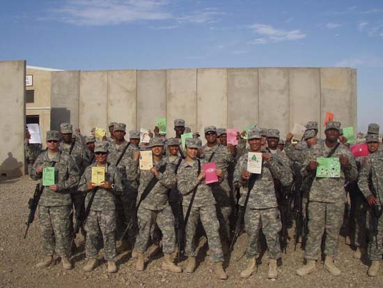 Soldiers with cards
